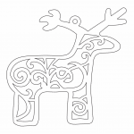 Esfera "Reno de espirales" - Vector descarganle para corte CNC y grabado laser gratis | Stanser