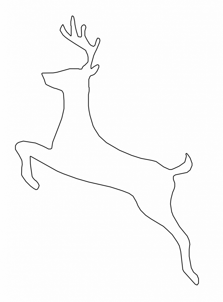 Reno de Santa — vector para corte CNC
