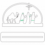 Decoración "Reyes Magos" - Vector descarganle para corte CNC y grabado laser gratis | Stanser