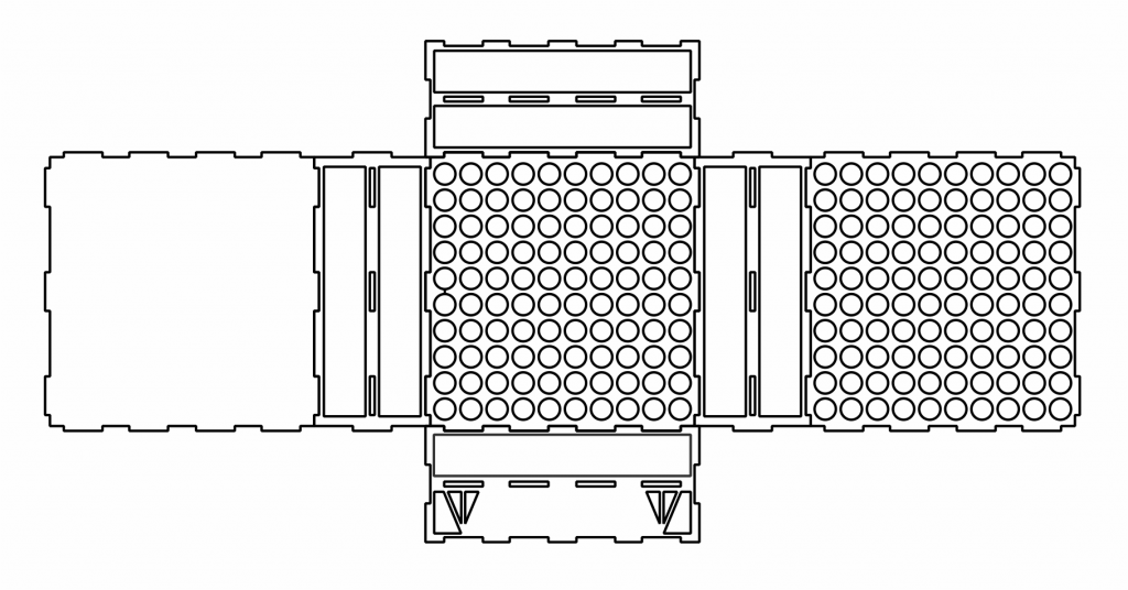 Organizador para 100 plumones — vector para corte CNC
