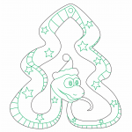 Serpiente Navideña - Vector descarganle para corte CNC y grabado laser gratis | Stanser
