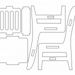 Silla escolar - Vector descarganle para corte CNC y grabado laser gratis | Stanser