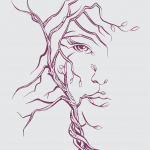 Árbol "Rostro de mujer" - Vector descarganle para corte CNC y grabado laser gratis | Stanser
