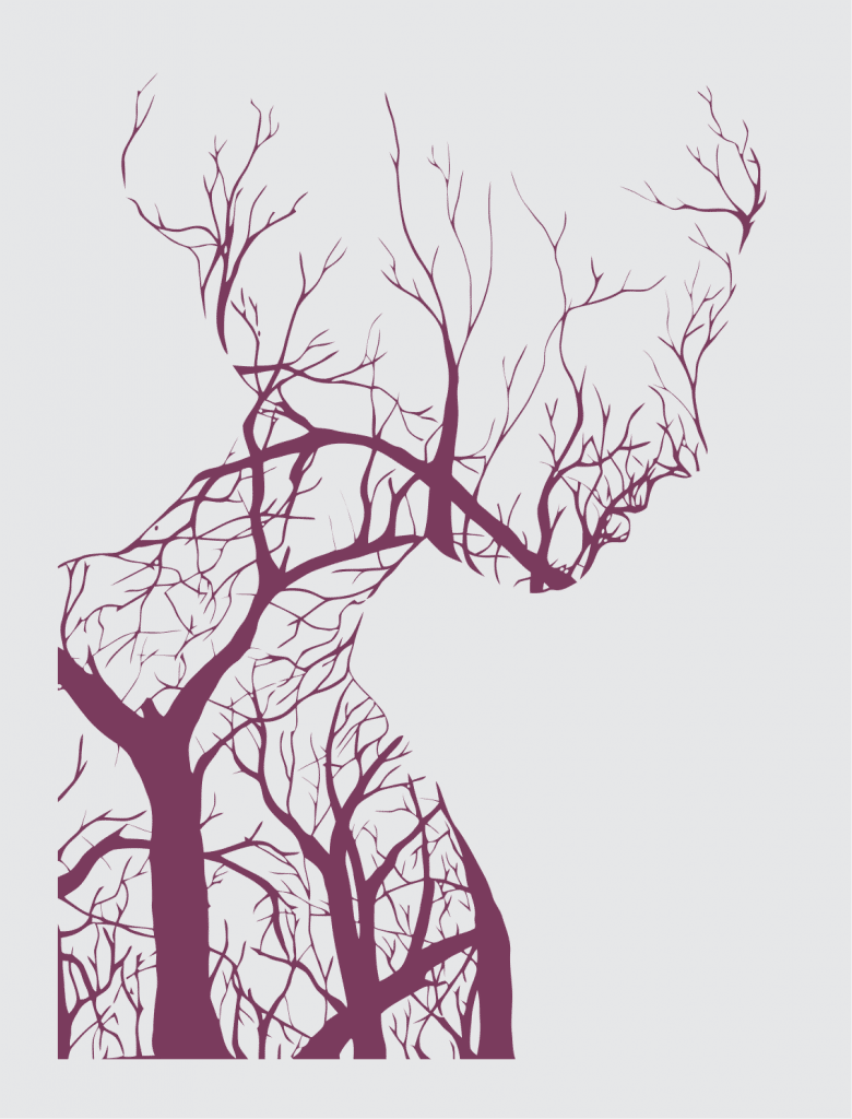 Árbol «Silueta de mujer» — vector para corte CNC