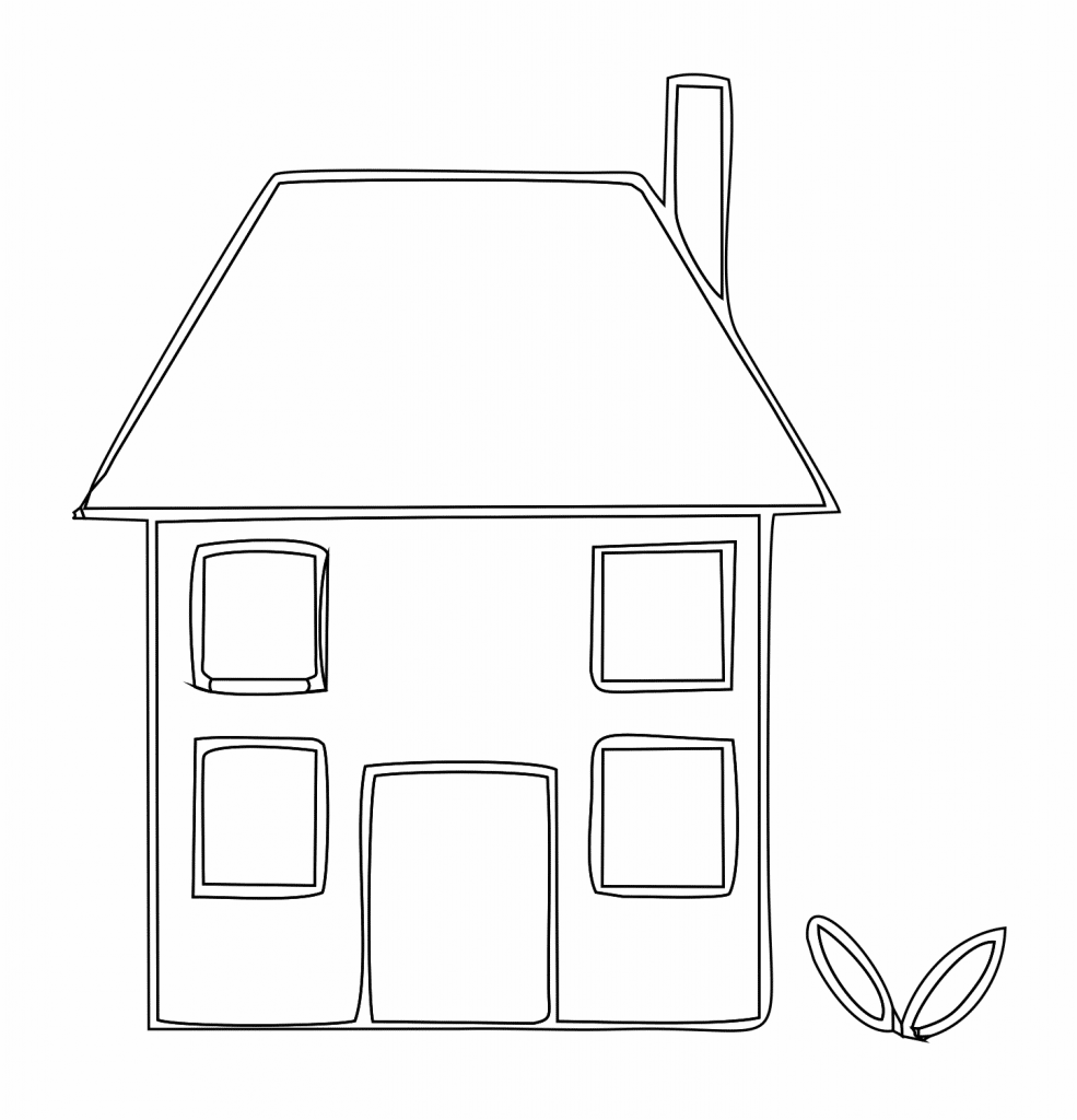 Imagen de casa sencilla — vector para corte CNC