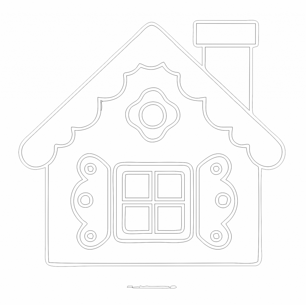 Casa de una ventana — vector para corte CNC