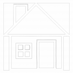 Casa "Puerta y ventana" - Vector descarganle para corte CNC y grabado laser gratis | Stanser