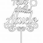 Topper del día del Abuelo 2 - Vector descarganle para corte CNC y grabado laser gratis | Stanser