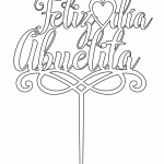 Topper del día del abuelo 4 - Vector descarganle para corte CNC y grabado laser gratis | Stanser