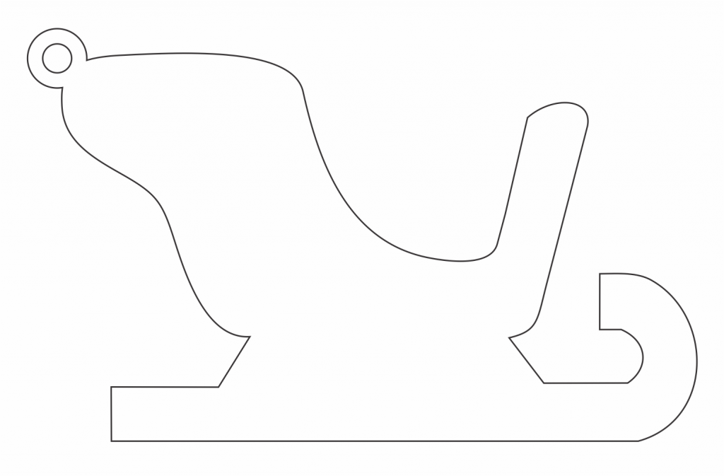 Trineo Navideño — vector para corte CNC