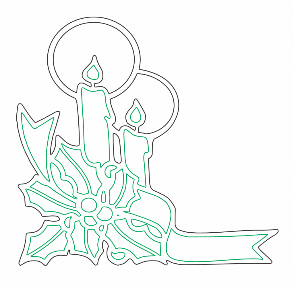 Par de velas — vector para corte CNC