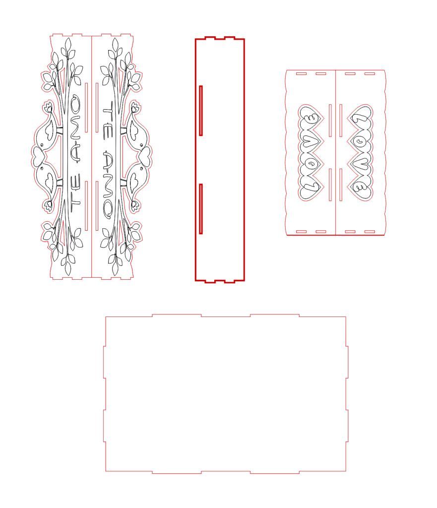 Bandeja «Amor» — vector para corte CNC