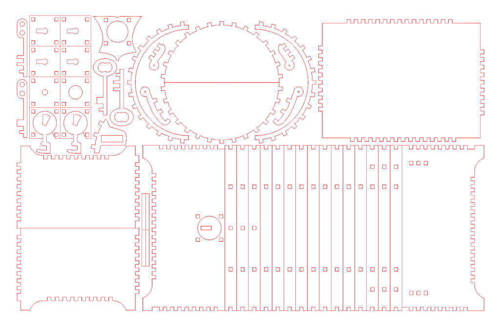 Baúl con llave — vector para corte CNC