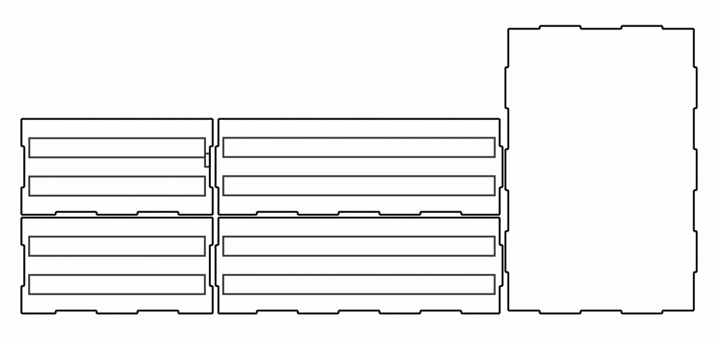Huacal pequeño — vector para corte CNC