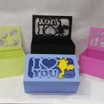 Caja troquelada "I Love You" - Vector SVG DXF para CNC Router y Laser CO2 - Descargable gratis | Stanser