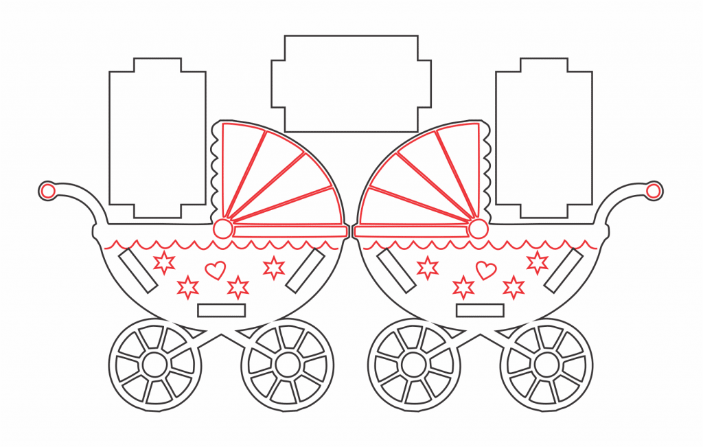 Carriola antigua — vector para corte CNC