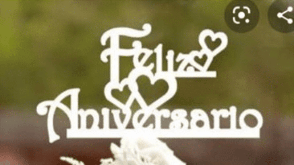 Letrero «Feliz Aniversario» — vector para corte CNC