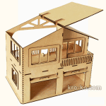 Despartamento con garage - Vector descarganle para corte CNC y grabado laser gratis | Stanser