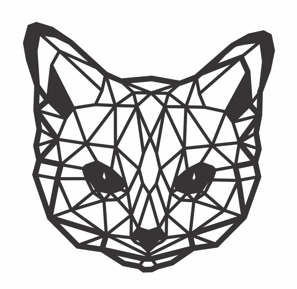 Cara de gato — vector para corte CNC