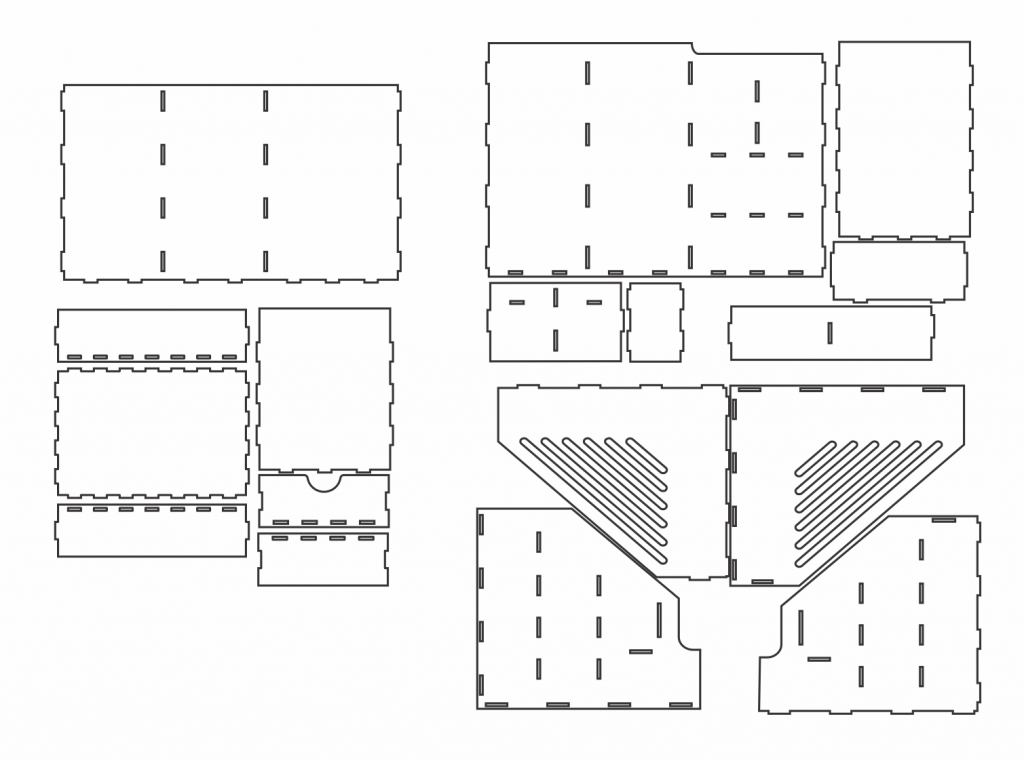 Organizadores de escritorio — vector para corte CNC