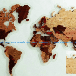 Mapa del mundo con nombres - Vector SVG DXF para CNC Router y Laser CO2 - Descargable gratis | Stanser