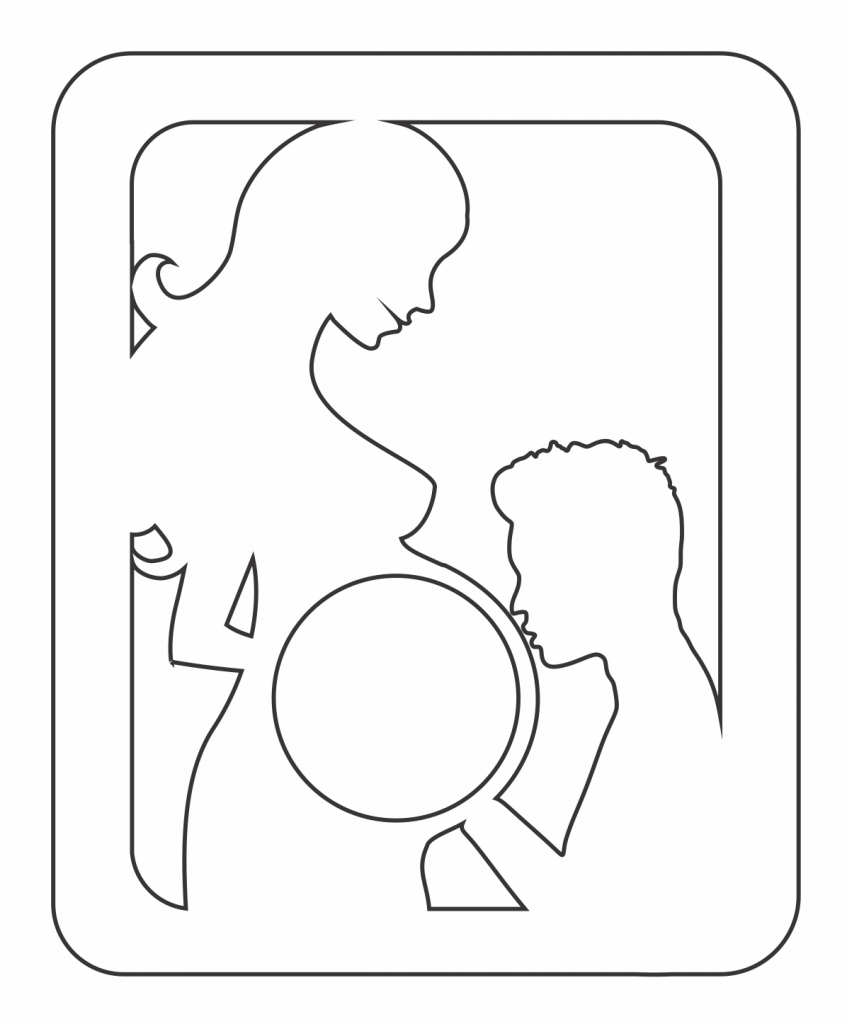 Cuadro «Embarazo» — vector para corte CNC