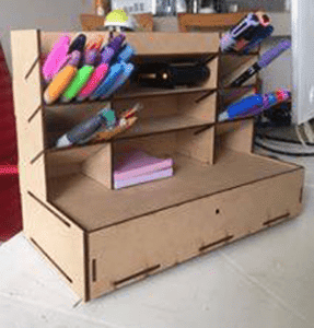 Organizador para plumas con cajón