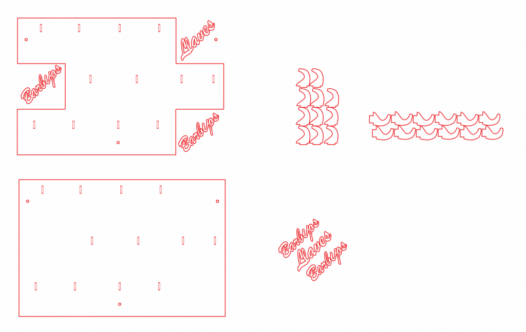 Muro para llaves — vector para corte CNC