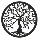 Árbol de la Vida (Circular) - Vector descarganle para corte CNC y grabado laser gratis | Stanser