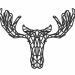 Alce geométrico - Vector descarganle para corte CNC y grabado laser gratis | Stanser