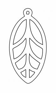 Arete con diseño de hoja 3
