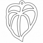 Arete con diseño de hoja 4 - Vector SVG DXF para Laser CO2 - Descargable gratis | Stanser
