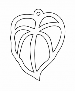 Arete con diseño de hoja 4
