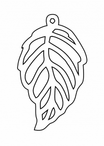 Arete con diseño de hoja 5