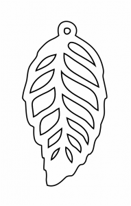 Arete con diseño de hoja 6