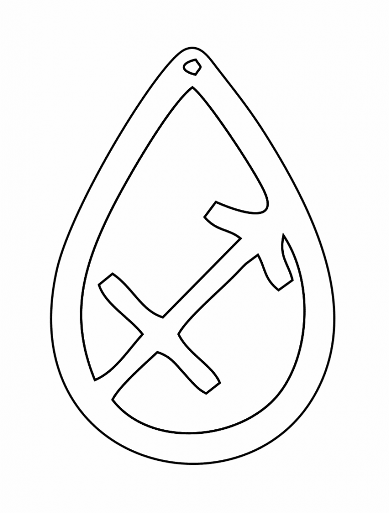 Aretes «Sagitario» — vector para corte CNC