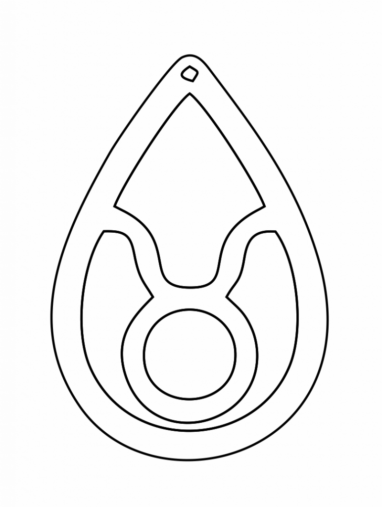 Aretes «Tauro» — vector para corte CNC