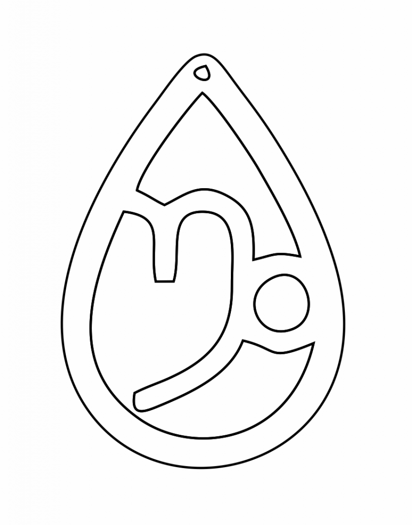 Aretes «Capricornio» — vector para corte CNC