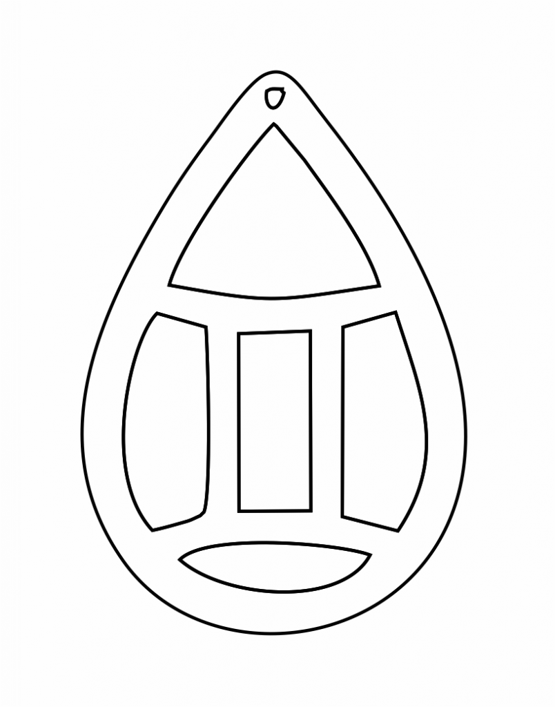 Aretes «Géminis» — vector para corte CNC