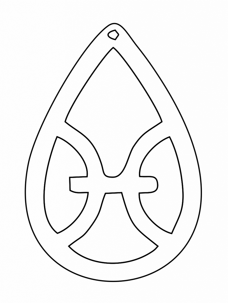 Aretes «Piscis» — vector para corte CNC