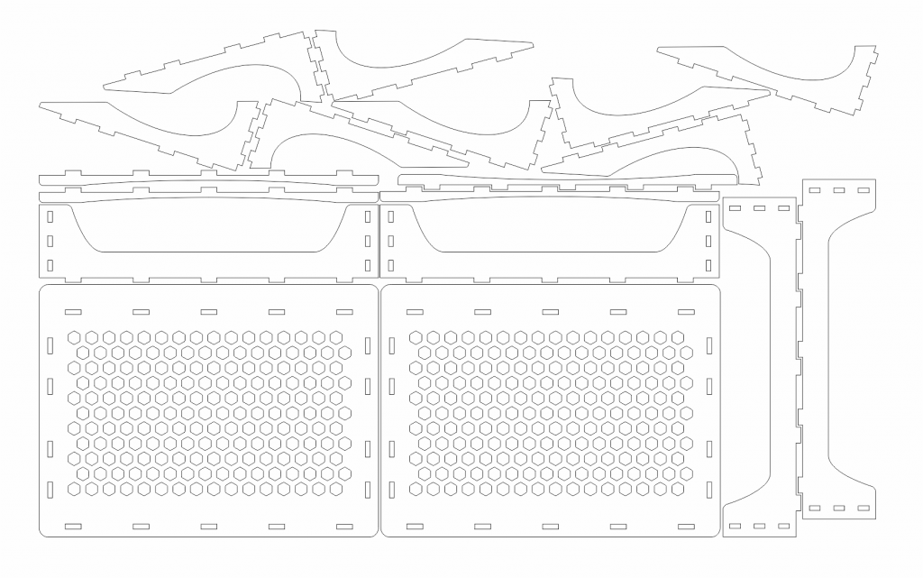 Base para portátil — vector para corte CNC