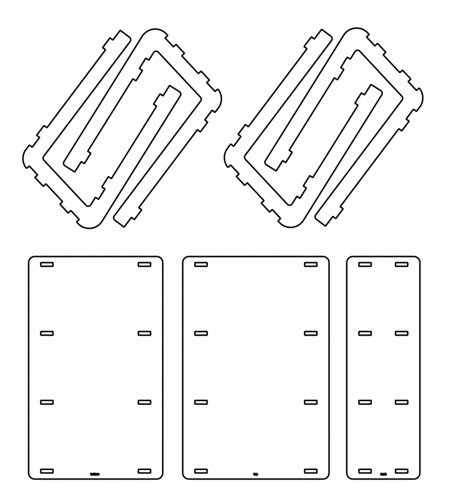 Base para portátil 2 — vector para corte CNC