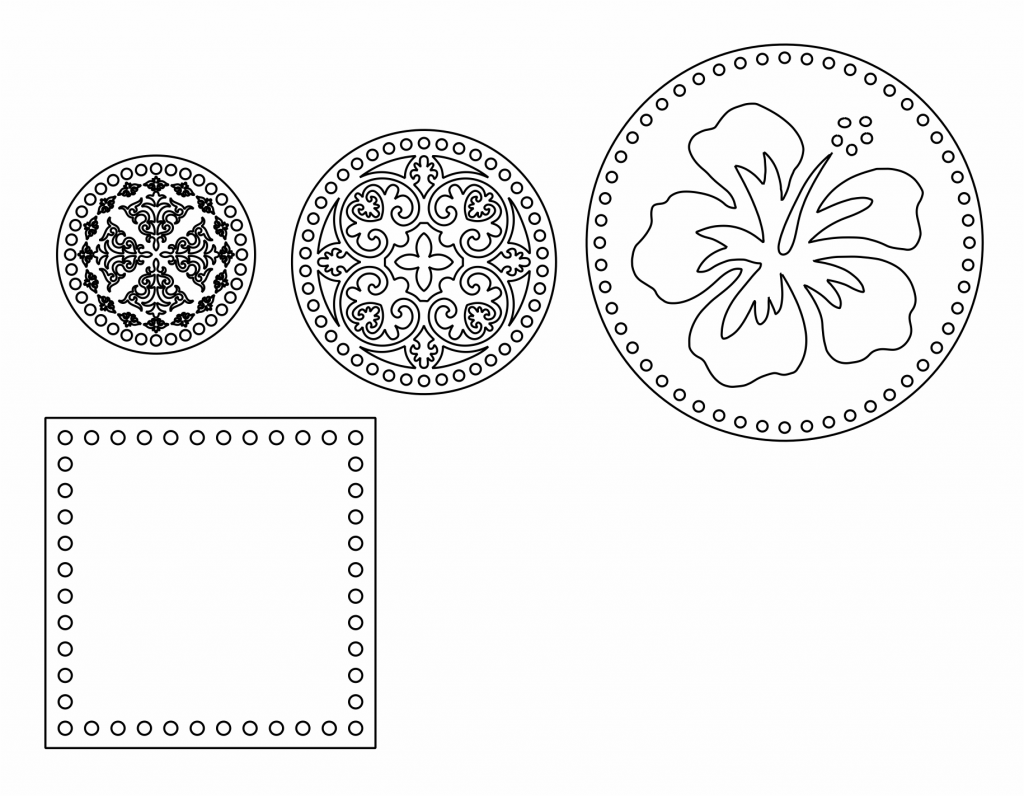 Bases para crochet — vector para corte CNC
