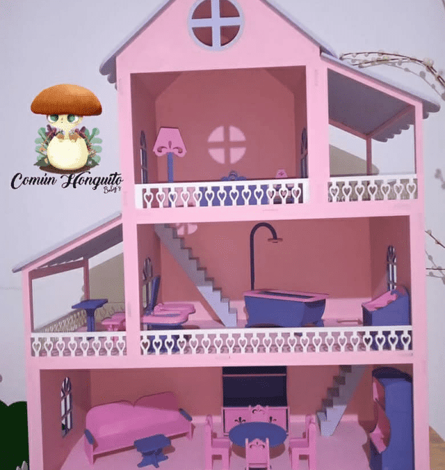 Casa de muñecas de 3 pisos