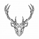 Ciervo geométrico - Vector descarganle para corte CNC y grabado laser gratis | Stanser