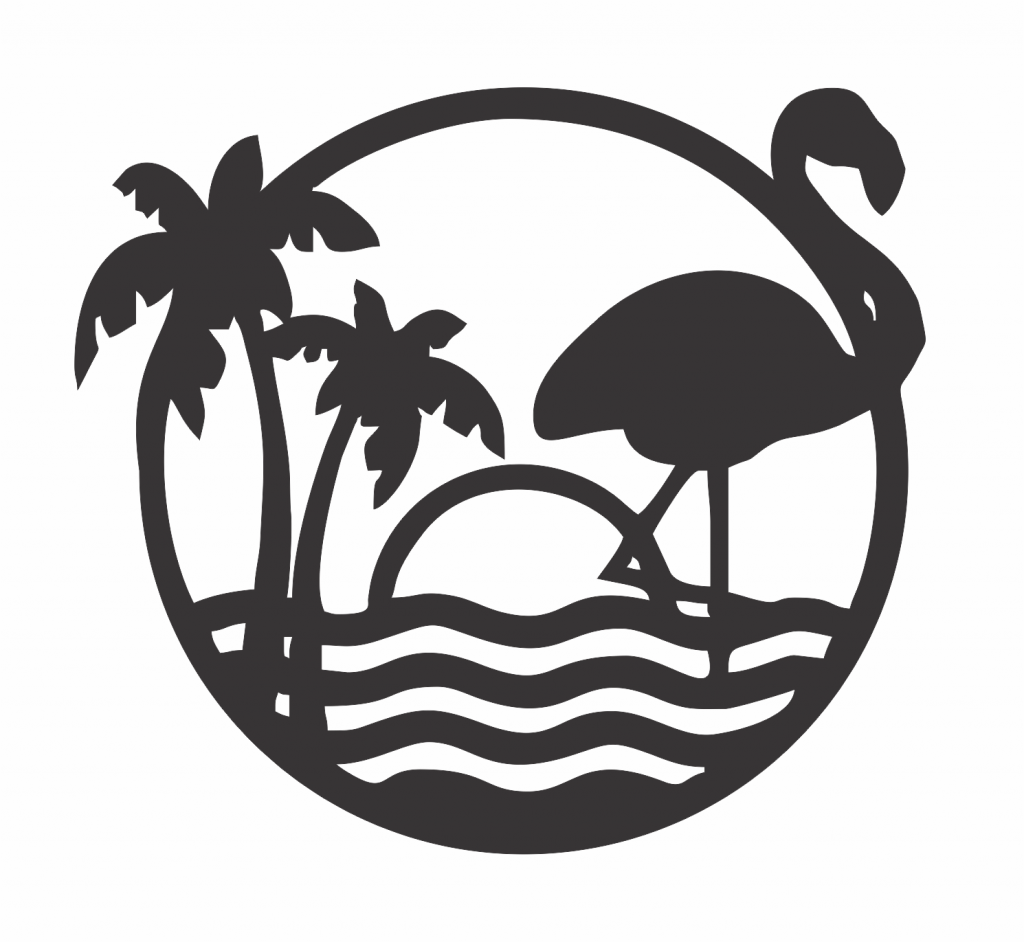 Símbolo de playa — vector para corte CNC