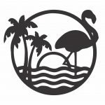 Símbolo de playa - Vector descarganle para corte CNC y grabado laser gratis | Stanser