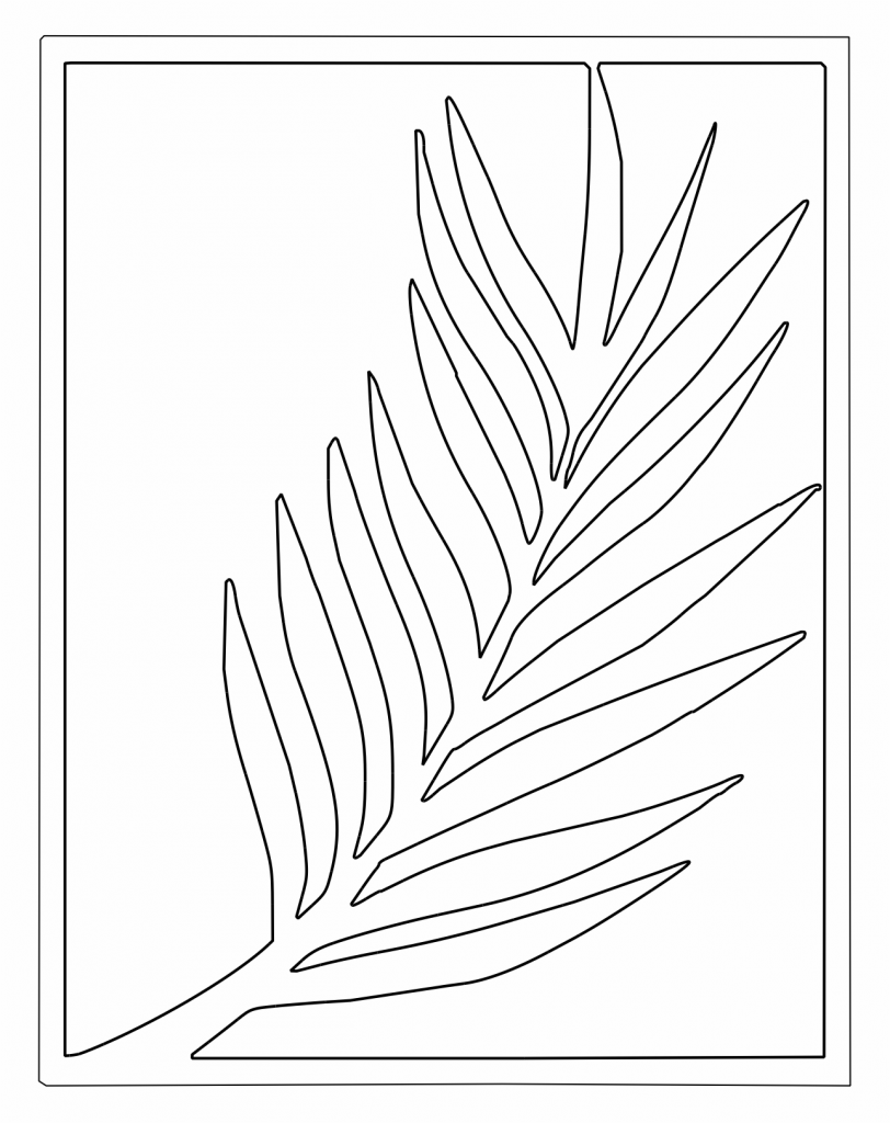 Cuadro «Hoja tropical» — vector para corte CNC