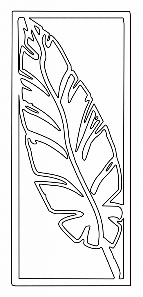 Cuadro «Pluma» — vector para corte CNC