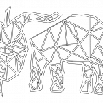 Rinoceronte geométrico - Vector descarganle para corte CNC y grabado laser gratis | Stanser